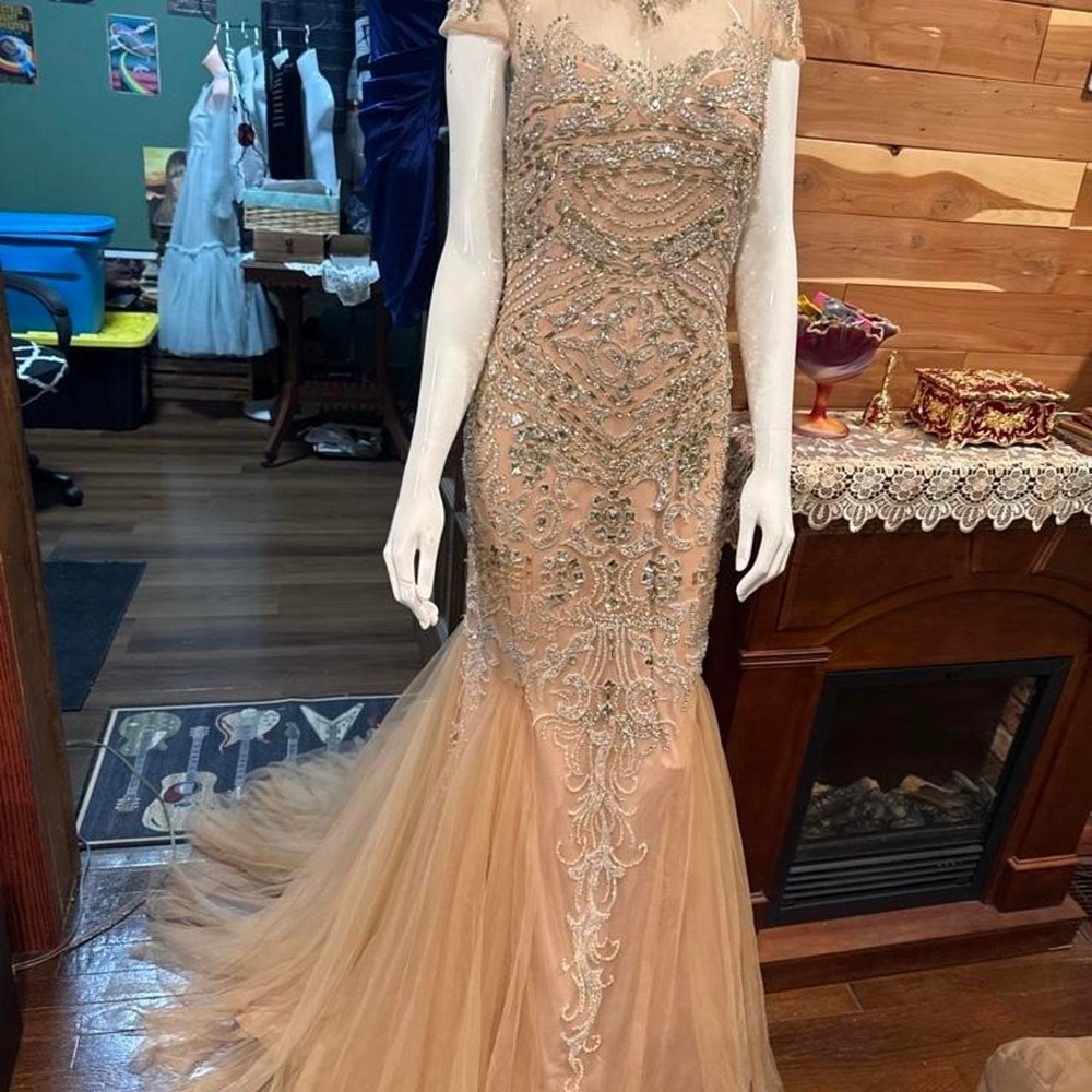 Sherri Hill Beaded Pageant Gown Formal Homecoming Prom